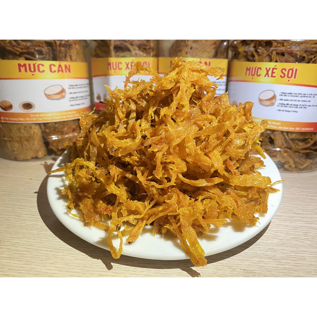 Mực Xé tẩm gia vị  400g( Không bao gồm hộp) MỰC TẨM GIA VỊ THƠM NGON, MỰC TO ĐƯỢC CÁN MỀM.  ✅ GIA VỊ TỎI , ỚT CAY. ✅ MỰC