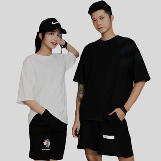 Áo Thun Trơn Đen Trắng Tay lỡ Nam Nữ Dáng Unisex Form Rộng Phong Cách Ulzzang 100%  cotton