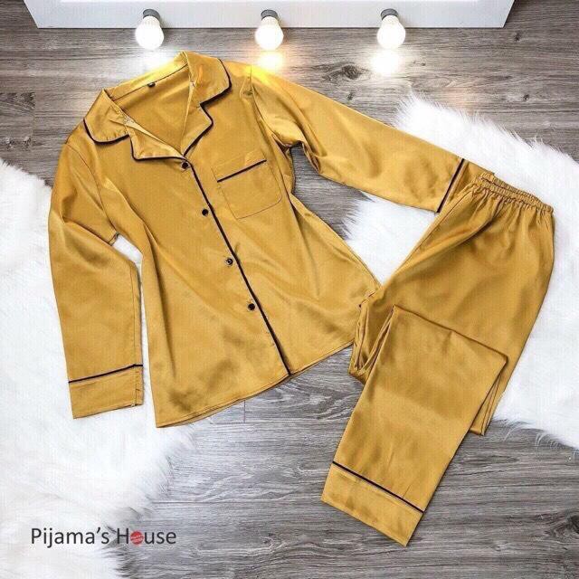 Đồ bộ pijama nữ mặc nhà cute tay dài quần dài mặc ngủ trơn dễ thương D493 | BigBuy360 - bigbuy360.vn