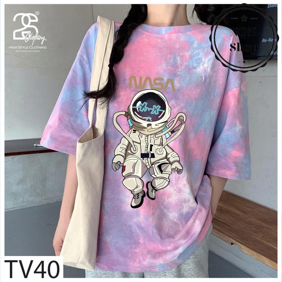 Áo Thun Nam Cổ Tròn Form Rộng Streetwear NQN Shop Áo Phông Unisex Basic Cotton Oversize Giá Rẻ In Phi Hành Gia TV40 | BigBuy360 - bigbuy360.vn