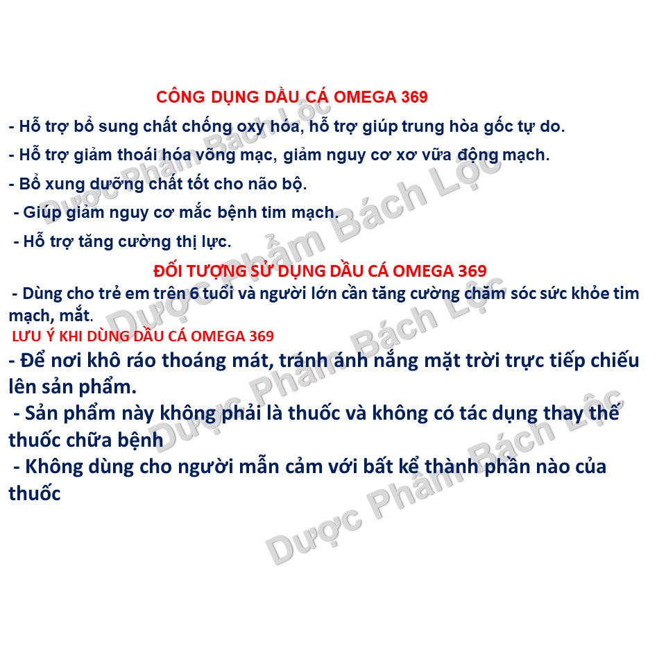 Viên dầu cá O.me.ga 3.6.9 Pluss Fish oil bổ não, sáng mắt, khỏe mạnh tim mạch - 60 viên