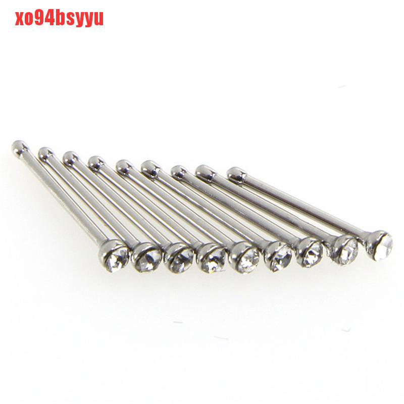 36 Khuyên Mũi Thép Không Gỉ Đính Đá Thời Trang