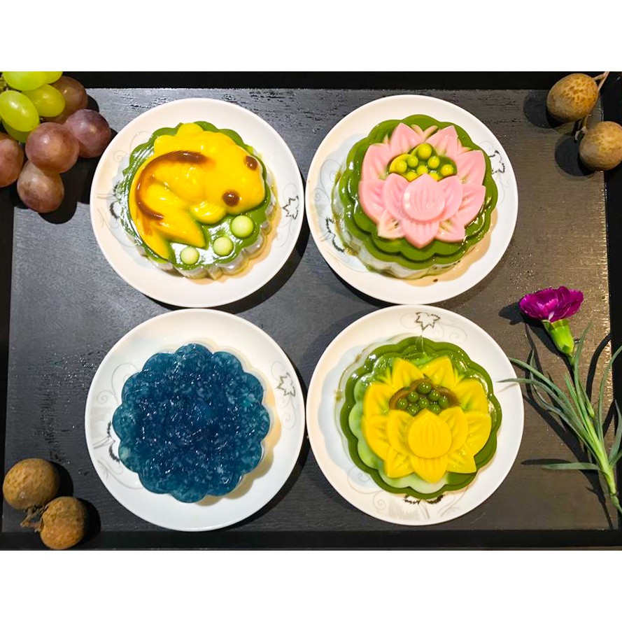 BỘ HAI KHUÔN LÀM BÁNH RAU CÂU TRUNG THU HÌNH CÁ VÀNG 10 CM - MS34