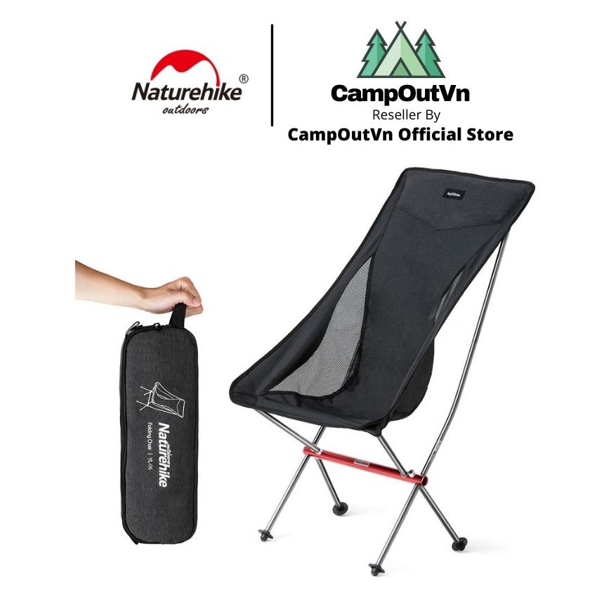 Ghế cắm trại naturehike campoutvn du lịch dã ngoại ghế vải bố tựa lưng A038