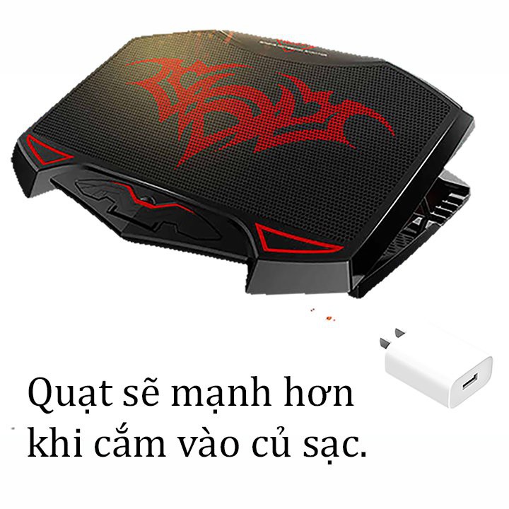 Đế tản nhiệt laptop Nuoxi 3 quạt và 6 quạt chạy cực êm làm mát laptop của bạn