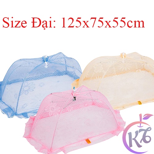 Mùng chụp cho bé Jiading size Đại bảo vệ an toàn cho bé khi ngủ (kích thước 125x75x55cm) - 0803 - mùng lưới chống muỗi