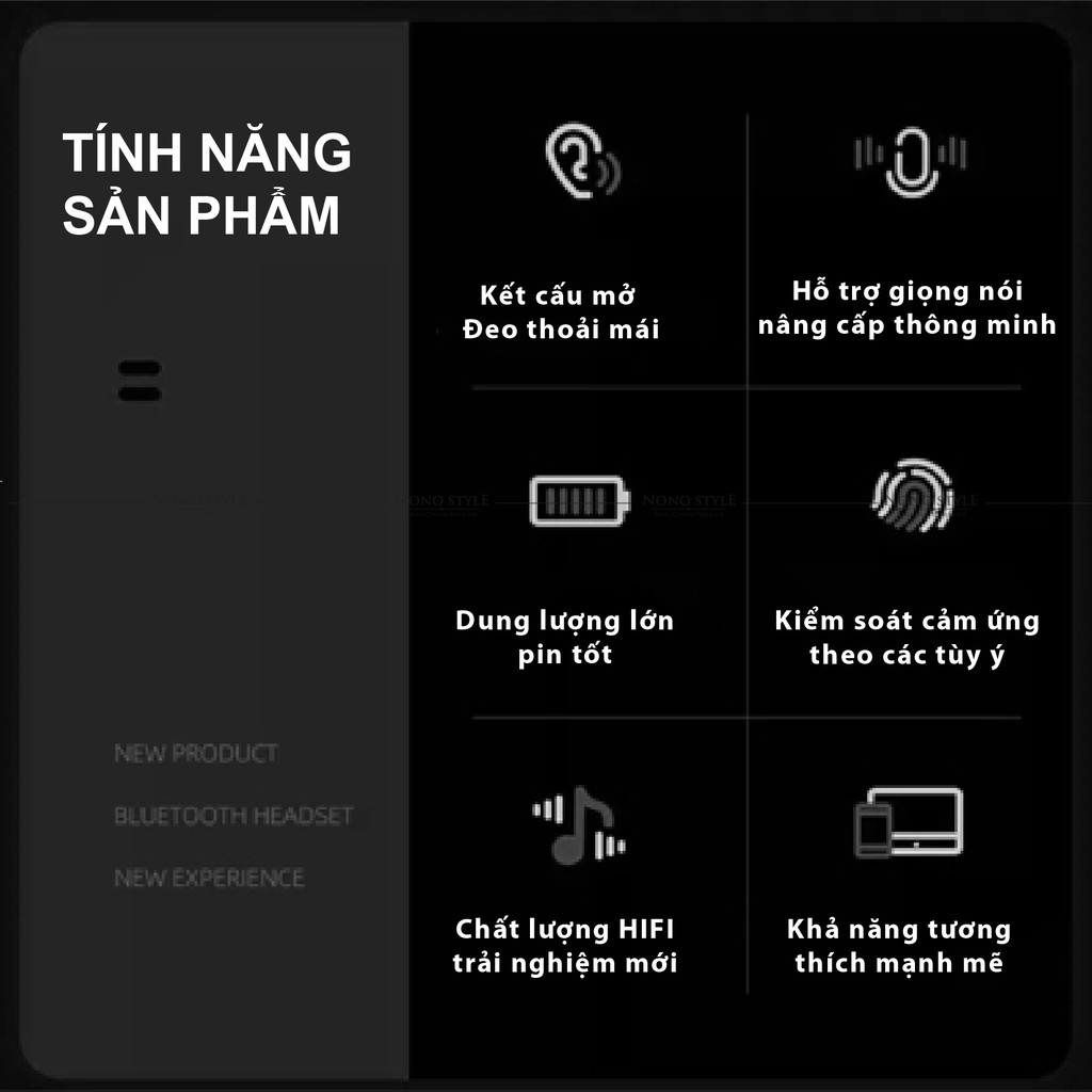 [LOẠI 1] Tai nghe Bluetooth IP3 Pro - Bluetooth 5.0 - Pin lâu - Âm thanh HIFI - Chip Mới Nhất - Nhỏ Gọn