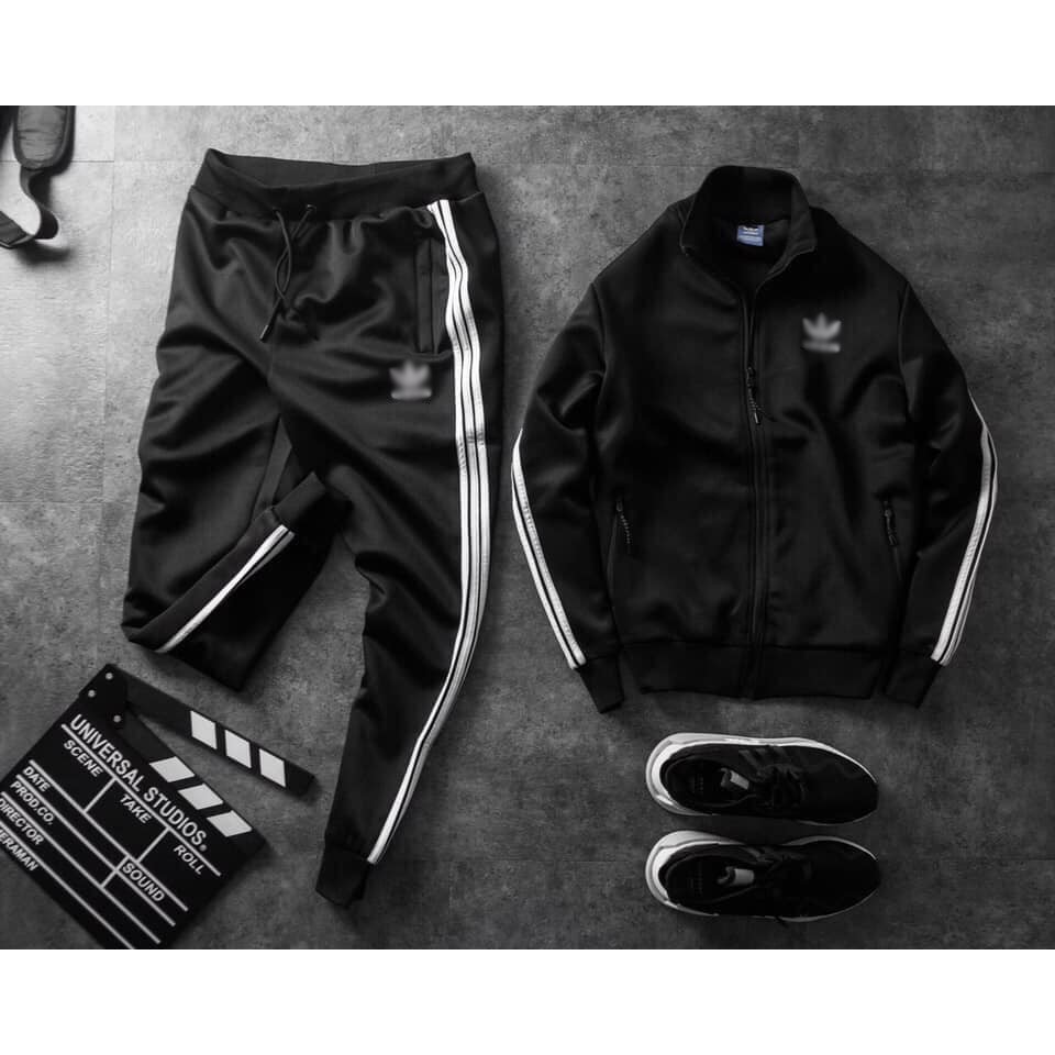 Bộ thể thao nam 2 màu sọc đen trắng | BigBuy360 - bigbuy360.vn