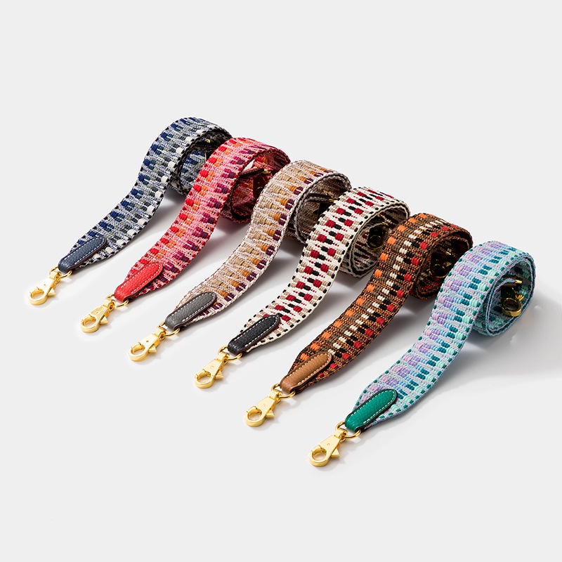 Dây đeo vải họa tiết nhịp tim chữ W rộng 3,8cm, phù hợp với túi Hermes Túi Hermes Kelly Cabbage Basket Túi Evelyne dây đeo vai rộng thời trang dây đeo túi dệt thay thế