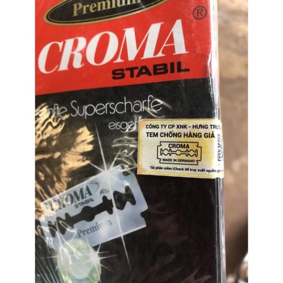 10 lưỡi lam Croma chính hãng hàng loại 1 nhập Đức có tem mã kiểm tra hàng công ty tin dùng bởi thợ cạo chuyên nghiệp