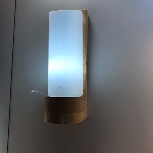 Ảnh thật Đèn treo tường đế gỗ kết hợp bóng led 7w- đèn cầu thang- đèn ốp tường C5096; đèn tường nghệ thuật