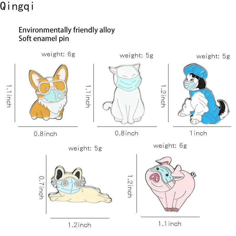 Ghim cài áo Miss Zoe thiết kế hình động vật hoạt hình đáng yêu