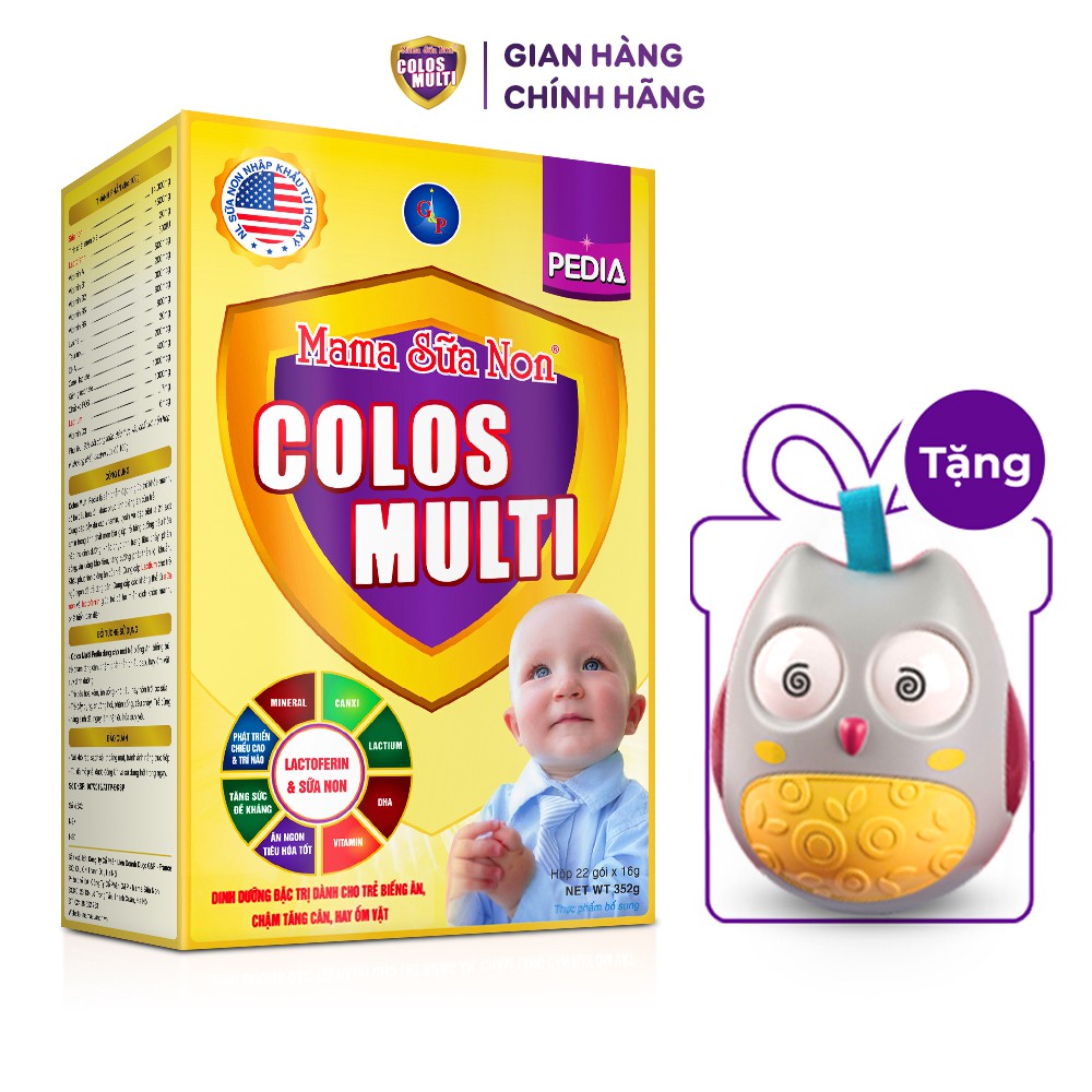 Sữa bột cho bé Colosmulti các loại 350g - 450g [Quà tặng đồ chơi lật đật chim cú]