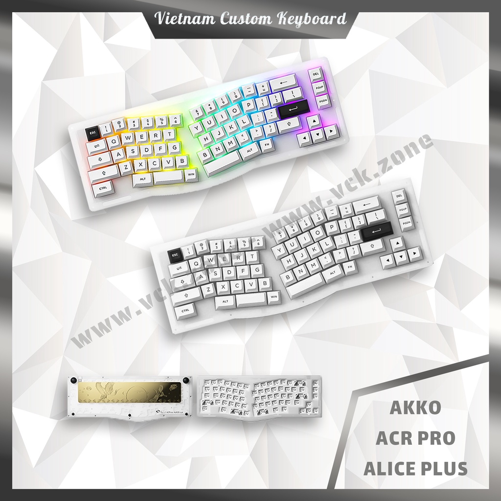 Custom KIT Akko ACR Pro | Giá Rẻ Hiệu Năng Cao | KIT Bàn Phím Full Option | Alice Plus 68 75 | VCK