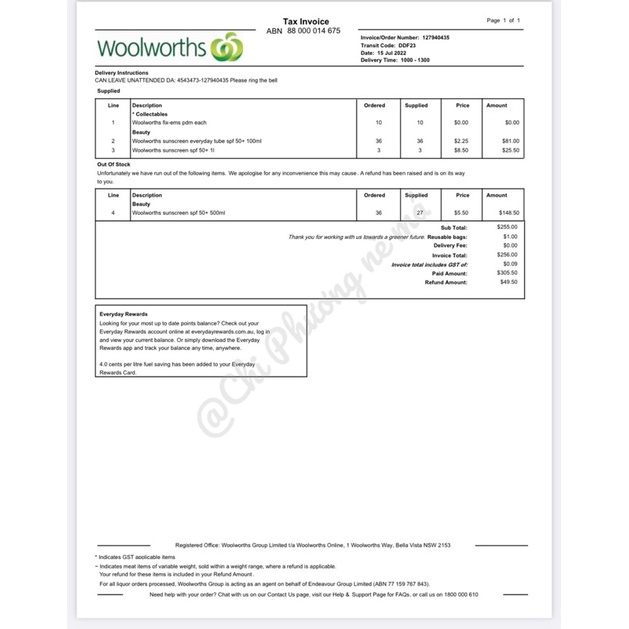 KEM CHỐNG NẮNG WOOLWORTHS