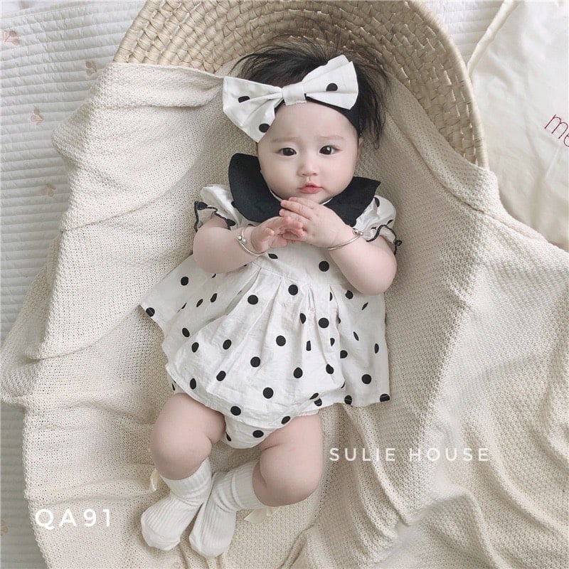 Set váy + quần chip tặng kèm băng đô - QA91