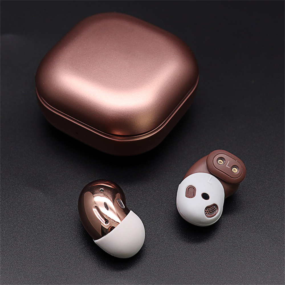 Vỏ silicon bọc bảo vệ tai nghe trơn màu thoải mái cho Samsung Galaxy Buds Live