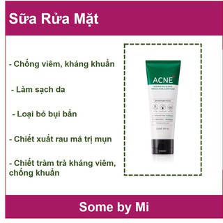 Sữa Rửa Mặt Some By Mi AHA-BHA-PHA 100ml