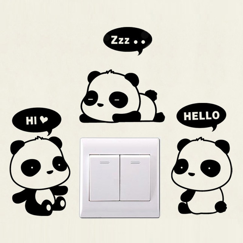 Decal dễ thương dán ổ điện 10*13cm - Hình dán tường trang trí Molangshop | BigBuy360 - bigbuy360.vn
