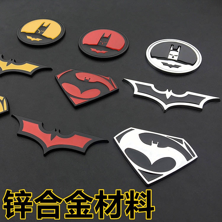 Miếng Dán Kim Loại Hình Logo Batman Trang Trí Xe Hơi
