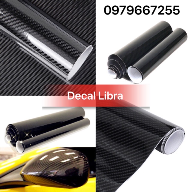 Decal carbon 5D hàng cao cấp 3 lớp