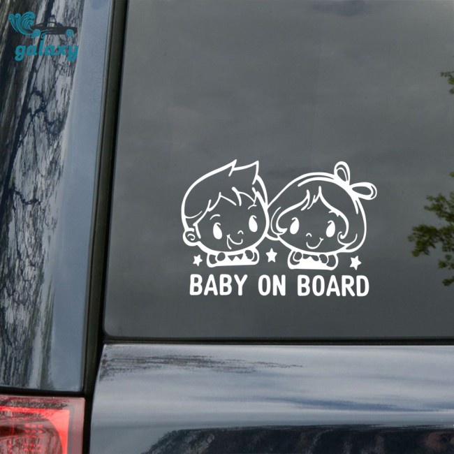 Galaxy Miếng Dán Cảnh Báo Baby On Board Nhiều Màu Trang Trí Xe Hơi