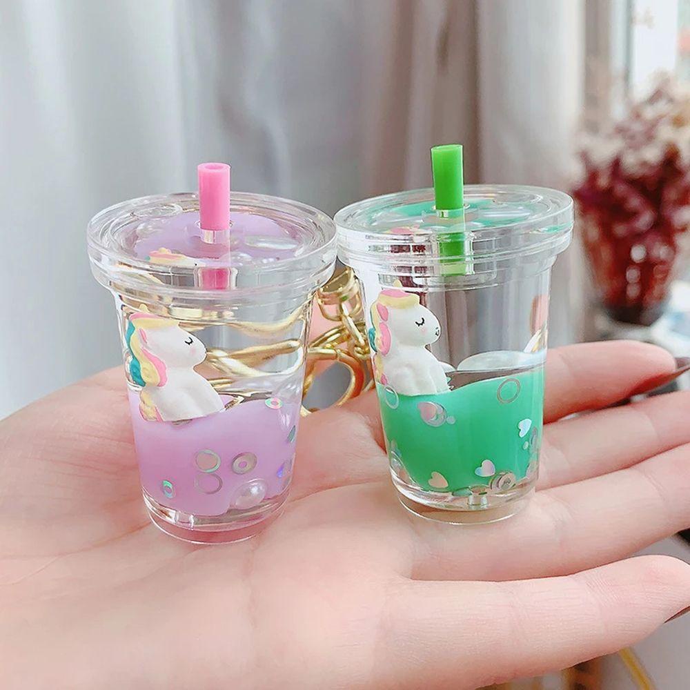 LANFY Móc Khóa Hình Kỳ Lân Phối Kim Tuyến Lấp Lánh Dễ Thương