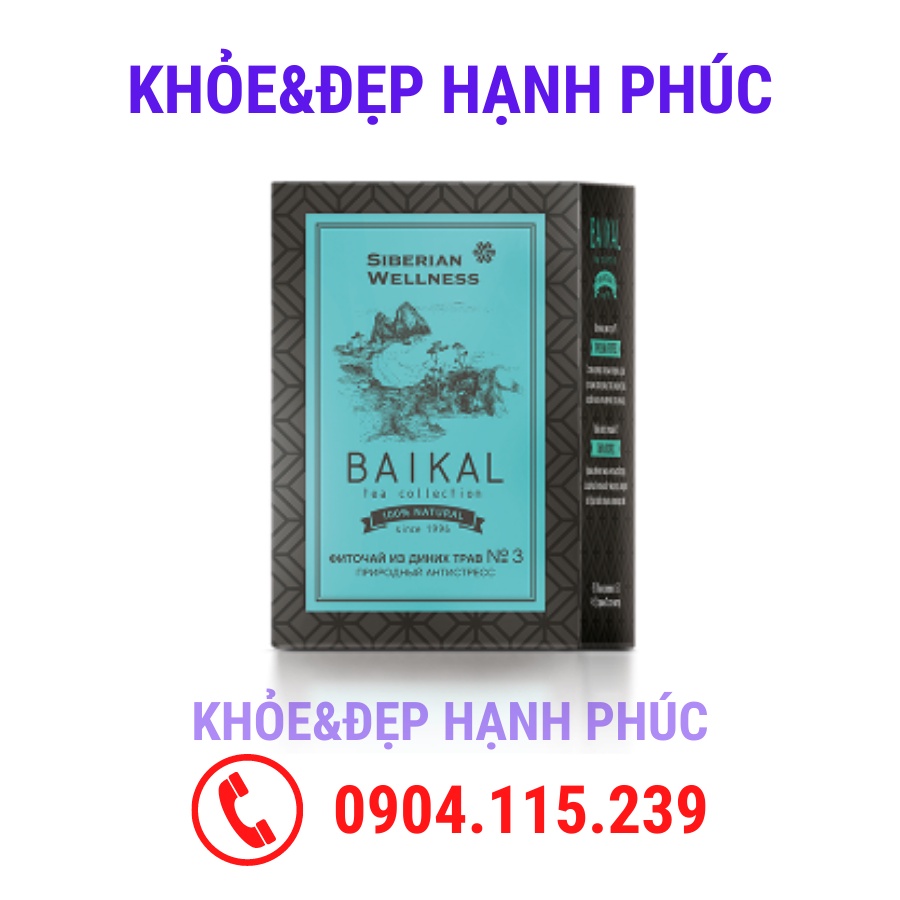 [ Trà Baikan N3 ngủ ] Thực phẩm bảo vệ sức khỏe Trà thảo mộc Baikal tea collection. Herbal tea №3 – 30 túi/hộp