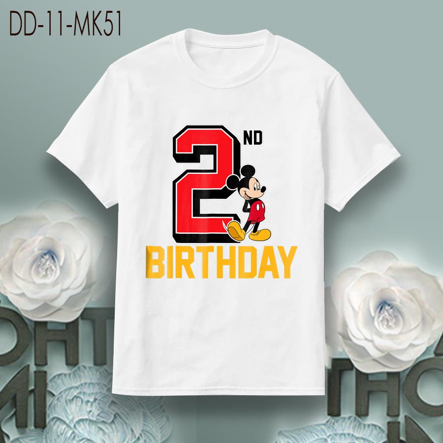 Áo Thun Chuột Disney Mickey ( Có Size Trẻ Em ) Mouse My 2nd Birthday