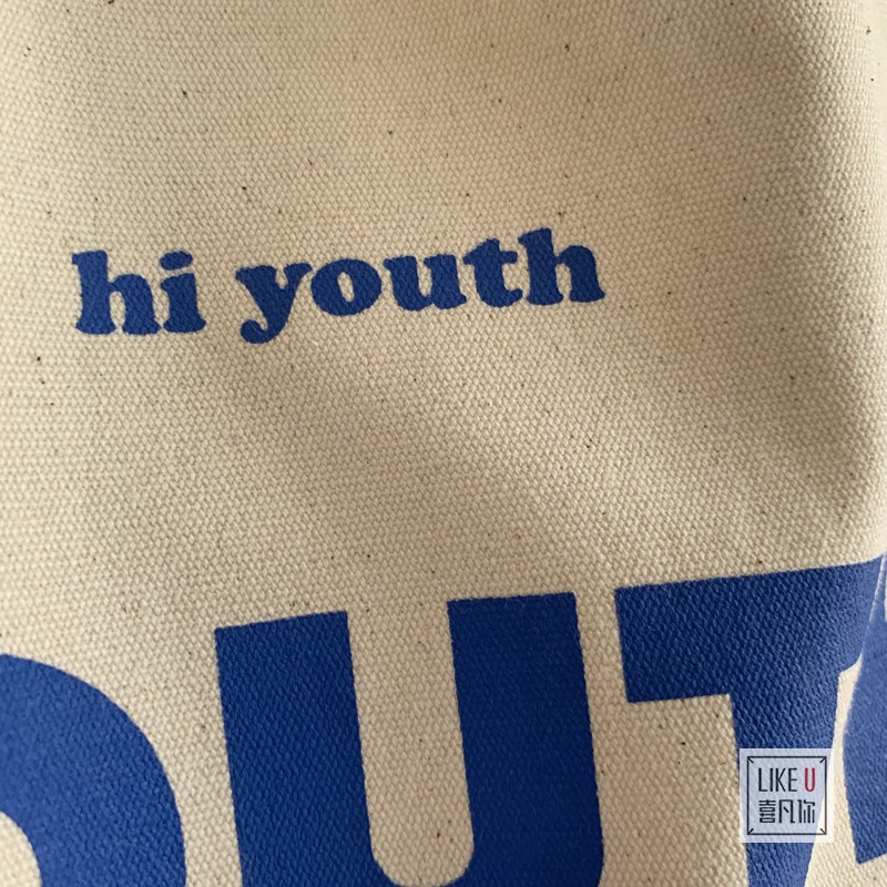 Túi tote Youth form đáy vuông vải canvas