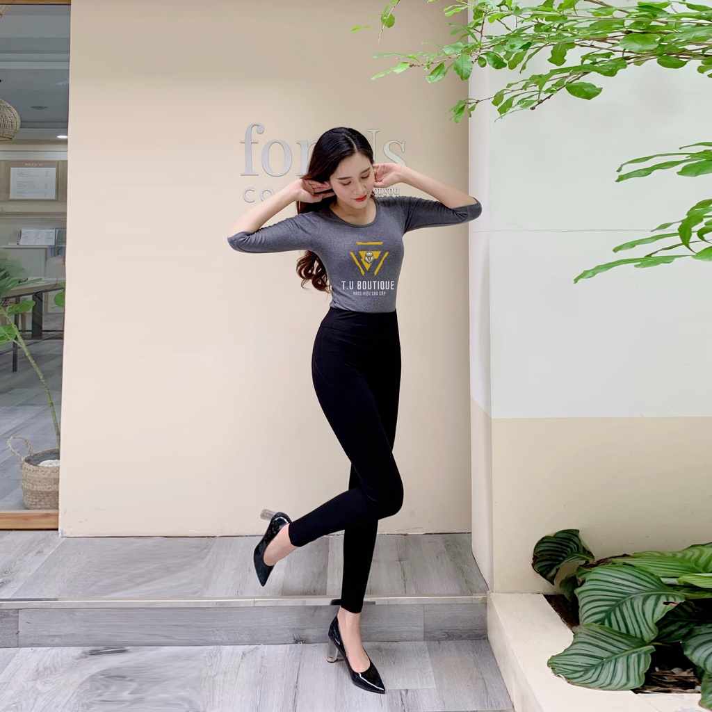 Quần legging nữ dài cạp cao giữ nhiệt legging co dãn 4 chiều Full Hộp BBR