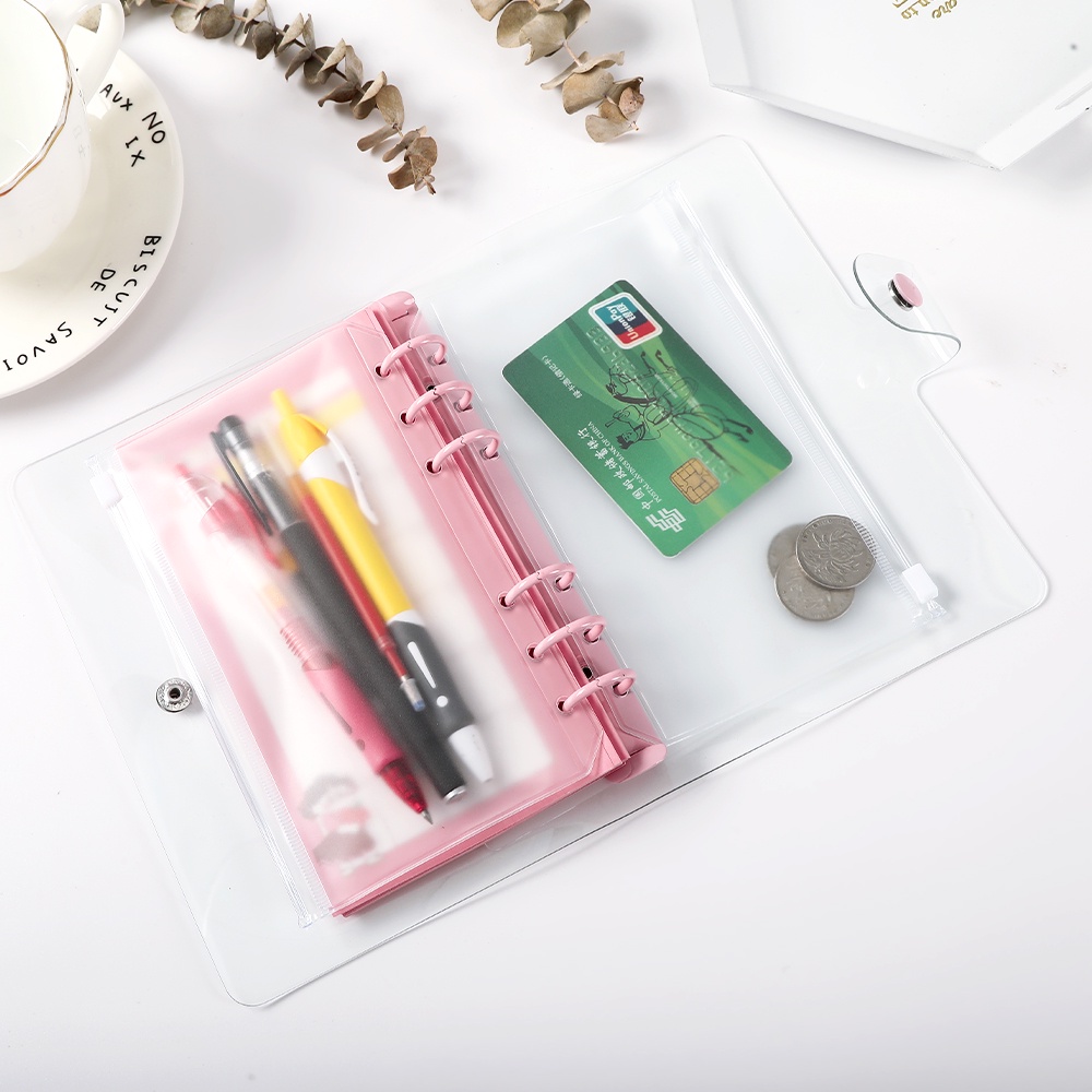 Sổ Tay 6 Vòng Trong Suốt Thiết Kế Dễ Thương Nhỏ Gọn Tiện Dụng Cho Học Sinh