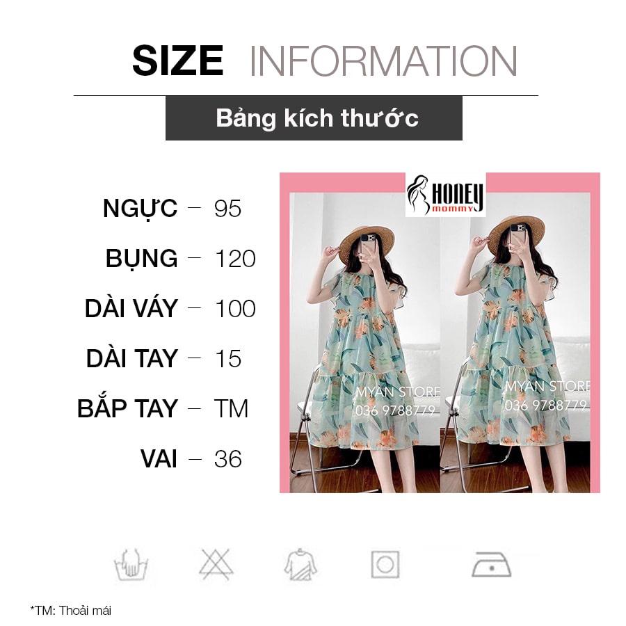 Váy Bầu Voan Dáng Suông Xòe Tay Cánh Tiên Xinh Xắn Đi Chơi Dự Tiệc Đầm Bầu Đi Biển HD2867 Honey Mommy