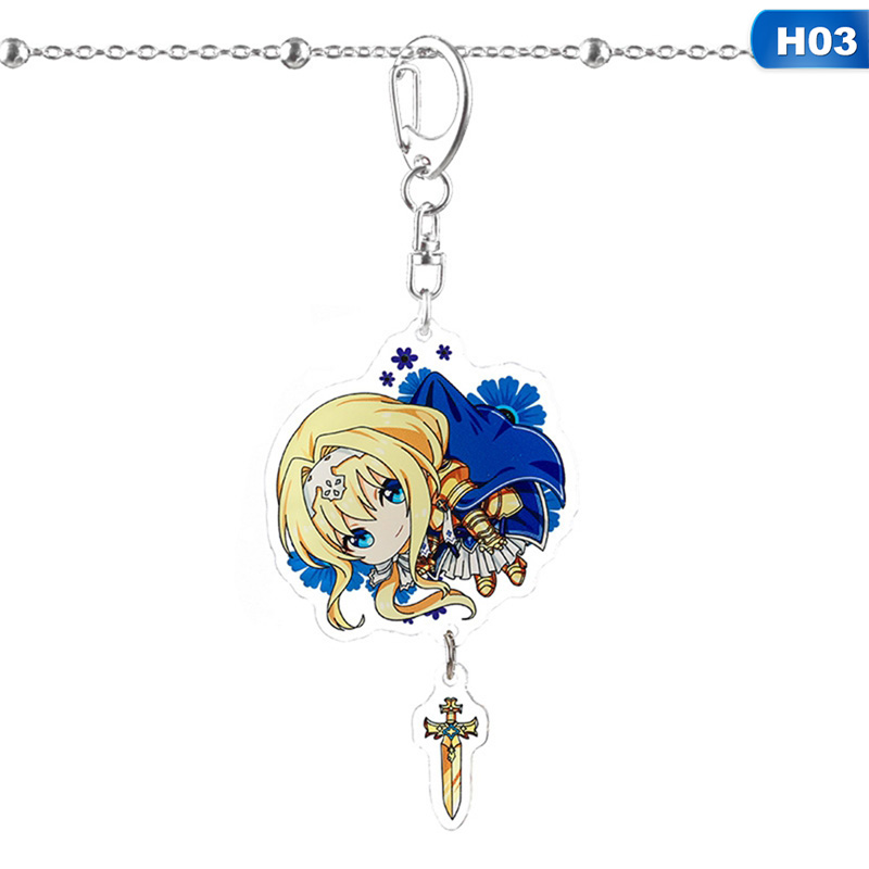 flowersqueen Móc Khóa Hoạt Hình Sword Art Online Độc Đáo