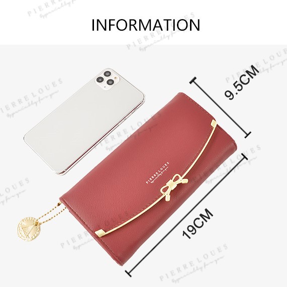 Ví dài cầm tay PIERRE LOUES phong cách thanh lịch thời trang cho nữ