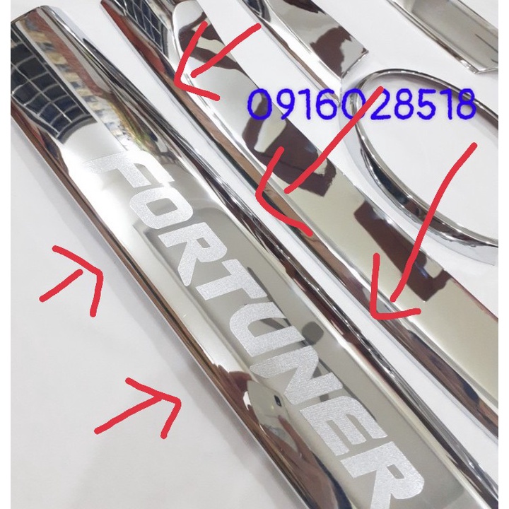 Toyota Fortuner 2017 2018 2019 2020 Ốp mặt Calang xi mạ Crom mat ca lăng