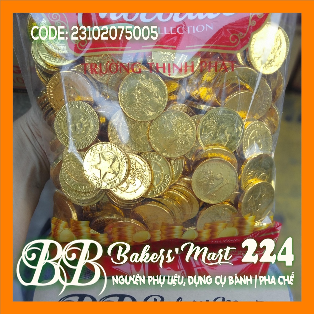 Kẹo socola Chocolate đồng tiền vàng size TRUNG - Gói 1kg