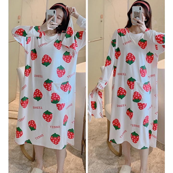 Đồ ngủ tay dài plus size cho nữ