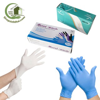 Găng tay cao su y tế Merci Nitrile và Vglove - loại cao cấp - chọn loại