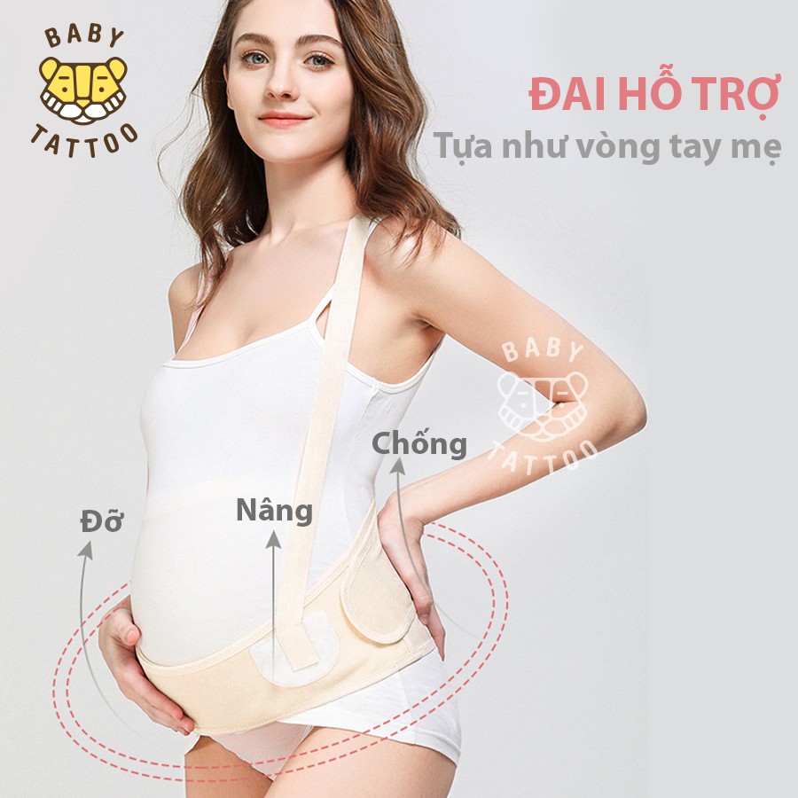 Đai Đeo Vai Đa Năng Cho Mẹ Bâu BABY TATTOO Chất Liệu Cotton Hỗ Trợ Cho Phụ Nữ Mang Thai, Có Thể Điều Chỉnh