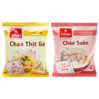 CHÁO THỊT GÀ/ CHÁO SƯỜN VIFON 70G CÓ GÓI THỊT