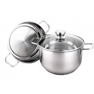 Nồi luộc gà FiveStar 30cm kèm xửng hấp dùng được cho bếp từ