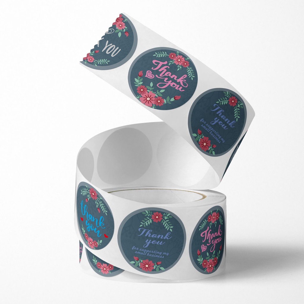 Nhãn Dán Trang Trí Hộp Quà Giáng Sinh/Tiệc Cưới In Chữ Thank You Handmade