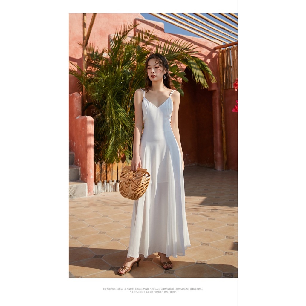 Váy Maxi Hai Dây Hở Lưng Quyến Rũ | BigBuy360 - bigbuy360.vn