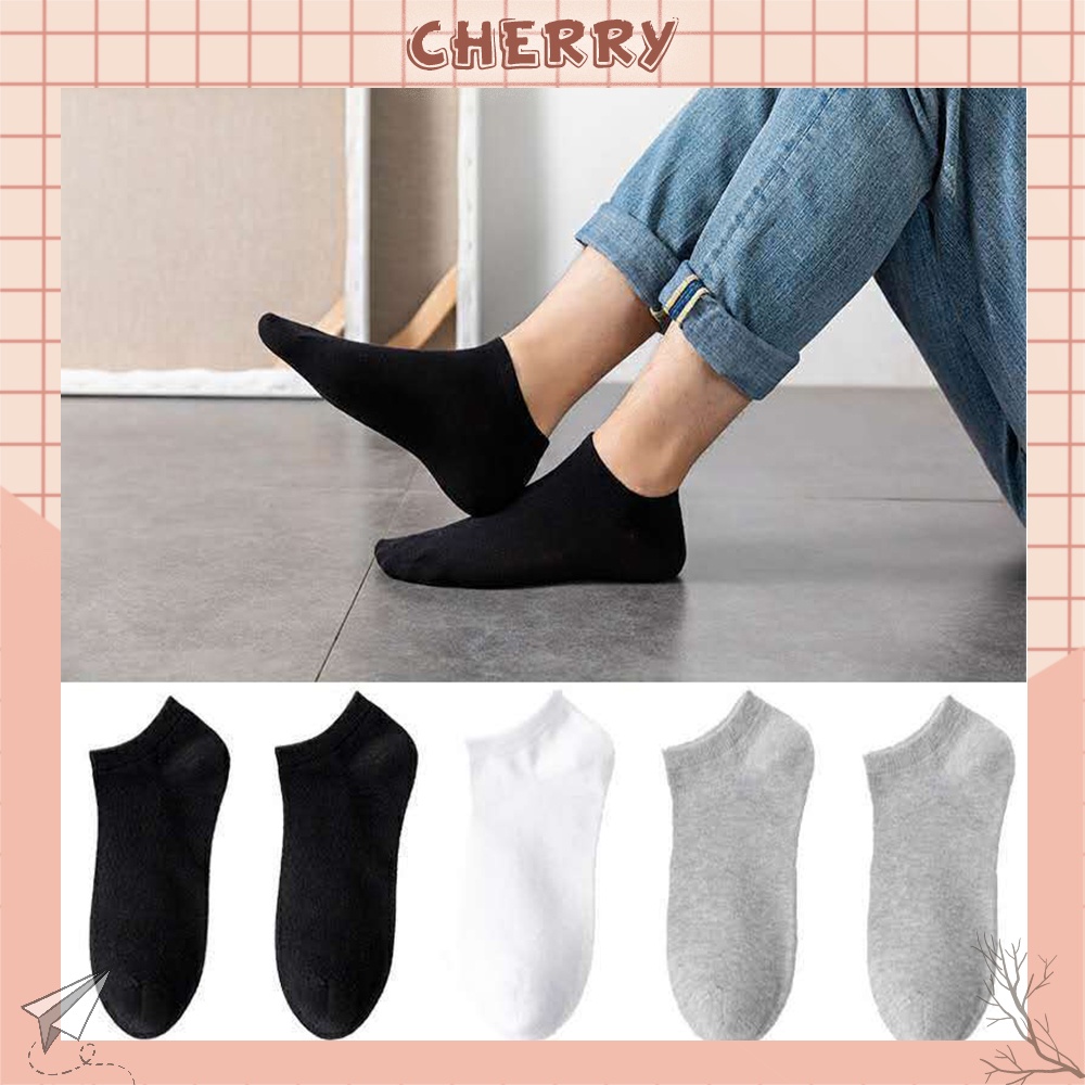 Tất nam cổ ngắn kháng khuẩn khử mùi, vớ nam phong cách thể thao co giãn bốn chiều- Cherry Shop