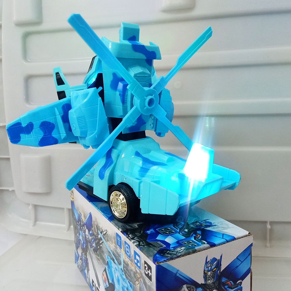 Máy bay biến hình robot cho bé tự động phát nhạc nhựa cao cấp siêu đẹp, oto biến hình, ô tô biến hình