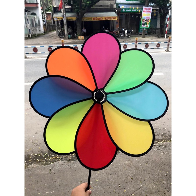 Chong chóng cầu vồng, 50cm (mẫu y hình), tặng keo 502 + hướng dẫn ráp, hàng loại 1 chất lượn