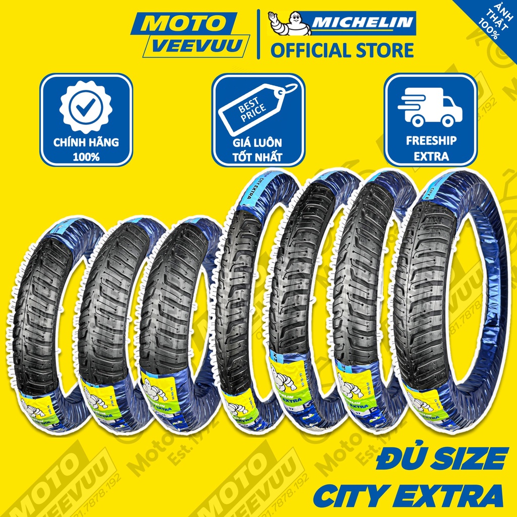 Vỏ lốp xe máy MICHELIN City Extra đủ size 60 70 80 90 100 110 120 130 140 150 10 14 16 17