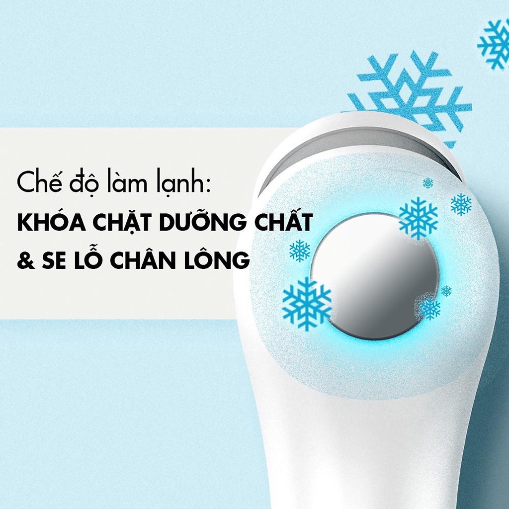 *LAGIHITECH* Máy Đẩy Tinh Chất Dưỡng Trắng Nóng Lạnh Halio Ion Hot &amp; Cool Beauty Device Bảo hành 1 năm - Hàng Chính Hãng