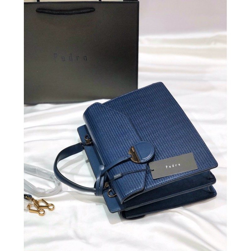 Túi Tay cầm PEDRO Lizard-Effect Structured Top Handle Bag